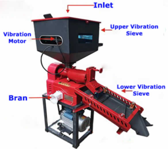 6N-40 mini rice mill machine for home